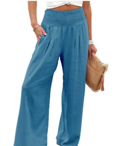 Pantalones informales de mujer con cordón.