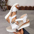 Sandalias de plataforma con estampado de serpiente,tipo gladiador cómodas y informales.