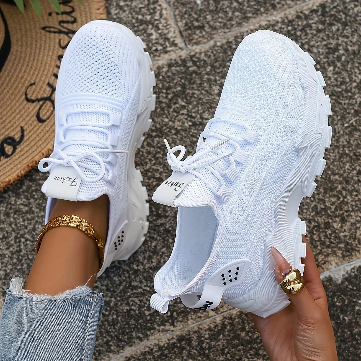 Zapatillas deportivas,transpirables, ligeras, con suela blanda y antideslizantes, ideales para caminar al aire libre.