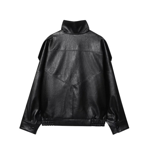 Chaqueta Bomber De Invierno,Imitación De Piel.