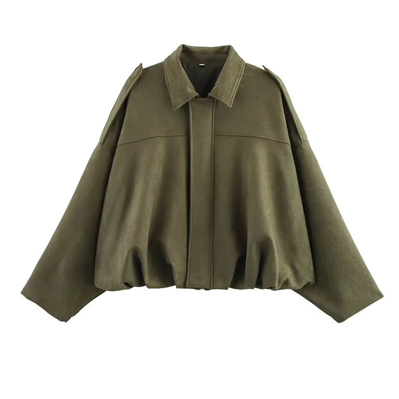 Chaqueta De Otoño Vintage Bomber.
