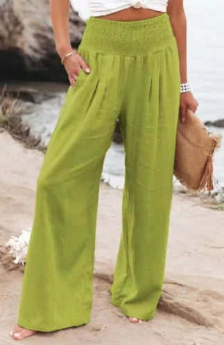Pantalones informales de mujer con cordón.